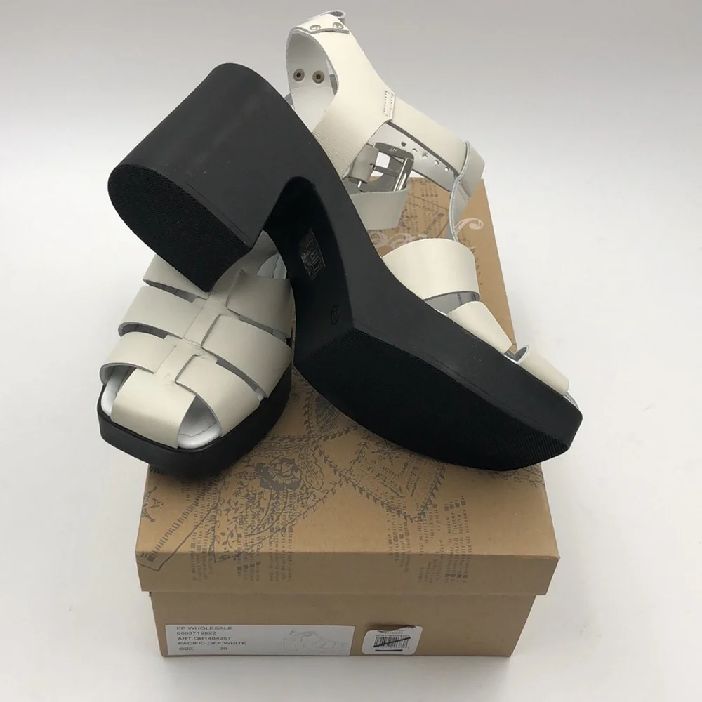 Free People Pacific Platform Fisherman Sandal In Off White